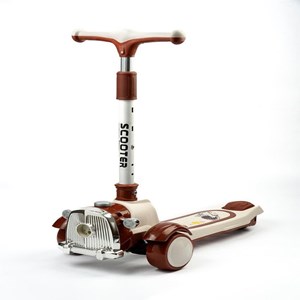 اسکوتر تعادلی سه چرخ چراغدار و موزیکال مدل ms108 رنگ قهوه ای