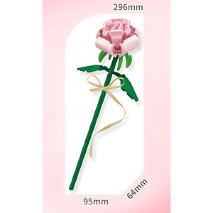 لگو شاخه گل رز صورتی مدل 611005