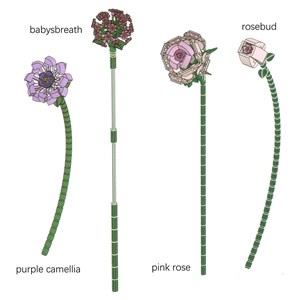 لگو دسته گل مدل 1657