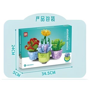 لگو گلدان گل های ساکولنت مدل 1040