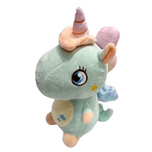 عروسک پولیشی مدل اسب تک شاخ آبی بالدار ارتفاع 28 سانتی متر Unicorn_اسباب بازی