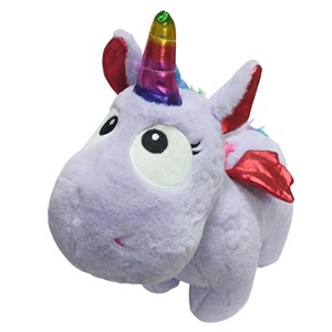 عروسک پولیشی مدل اسب تک شاخ اگنس بنفش بزرگ بالدار ارتفاع 40 سانتی متر Unicorn Agnes_اسباب بازی