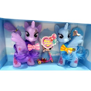 عروسک دوتایی اسب پونی بالدار موزیکال به همراه دختر اسکوتر سوار و وسایل My Little Pony_اسباب بازی