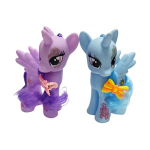 عروسک دوتایی اسب پونی بالدار موزیکال به همراه دختر اسکوتر سوار و وسایل My Little Pony_اسباب بازی