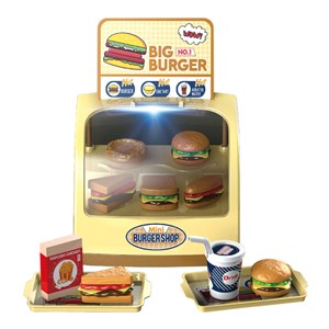 ست اسباب بازی موزیکال فروشگاه همبرگر همراه با دستگاه آبمیوه گیری 25 تکه مدل Mini Burger Shop Toys A1463680Q-U_ اسباب بازی