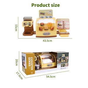 ست اسباب بازی موزیکال فروشگاه همبرگر همراه با دستگاه آبمیوه گیری 25 تکه مدل Mini Burger Shop Toys A1463680Q-U_ اسباب بازی