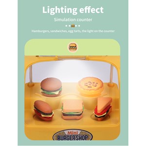 ست اسباب بازی موزیکال فروشگاه همبرگر همراه با دستگاه آبمیوه گیری 25 تکه مدل Mini Burger Shop Toys A1463680Q-U_ اسباب بازی
