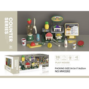 ست اسباب بازی موزیکال آبمیوه فروشی 28 تکه مدل Mini Fruit Juice Shop Toys A1463662Q-U_اسباب بازی
