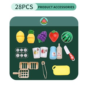 ست اسباب بازی موزیکال آبمیوه فروشی 28 تکه مدل Mini Fruit Juice Shop Toys A1463662Q-U_اسباب بازی