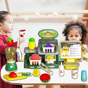 ست اسباب بازی موزیکال آبمیوه فروشی 28 تکه مدل Mini Fruit Juice Shop Toys A1463662Q-U_اسباب بازی