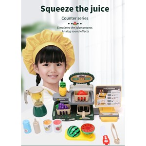 ست اسباب بازی موزیکال آبمیوه فروشی 28 تکه مدل Mini Fruit Juice Shop Toys A1463662Q-U_اسباب بازی