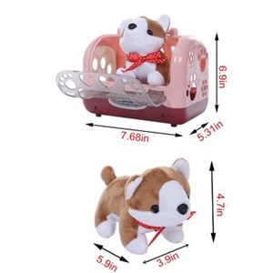 عروسک توله سگ اسباب بازی حیوانات خانگی همراه با قفس و لوازم جانبی Puppy Pet Toys & Accessories_اسباب بازی