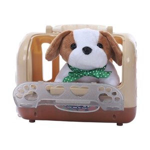 عروسک توله سگ اسباب بازی حیوانات خانگی همراه با قفس و لوازم جانبی Puppy Pet Toys & Accessories_اسباب بازی