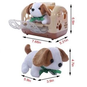 عروسک توله سگ اسباب بازی حیوانات خانگی همراه با قفس و لوازم جانبی Puppy Pet Toys & Accessories_اسباب بازی