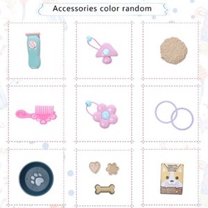 عروسک توله سگ اسباب بازی حیوانات خانگی همراه با قفس و لوازم جانبی Puppy Pet Toys & Accessories_اسباب بازی