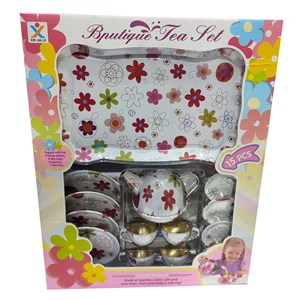 اسباب بازی ست چای خوری فلزی 4 نفره 15 تکه Tea Set Toys_اسباب بازی