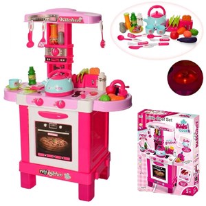 اسباب بازی ست آشپزخانه دخترانه صورتی 42 پارچه برند ژیونگ چنگ مدلKIDS COOK LITTLE CHEF XIONG CHENG 008939