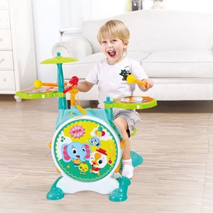 اسباب بازی موزیکال جاز و درام بزرگ هولی تویز مدل 3130 Hola Toys Dimple Electric Big Toy Drum Set for Kids