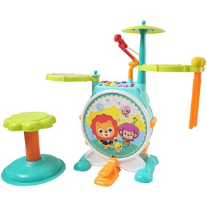 اسباب بازی موزیکال جاز و درام بزرگ هولی تویز مدل 3130 Hola Toys Dimple Electric Big Toy Drum Set for Kids
