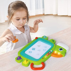 اسباب بازی تخته سفید مگنتی موزیکال و چراغدار هولی تویز مدل 3131 Hola Toys EastSun Magnetic Drawing Board