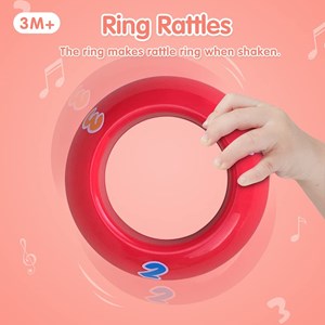 اسباب بازی حلقه هوش تعادلی و جغجغه یونیکورن هولی تویز مدل 3136 Hola Toys Rings Baby Toy with Unicorn_اسباب بازی