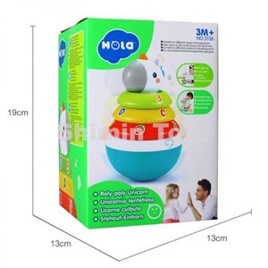 اسباب بازی حلقه هوش تعادلی و جغجغه یونیکورن هولی تویز مدل 3136 Hola Toys Rings Baby Toy with Unicorn_اسباب بازی