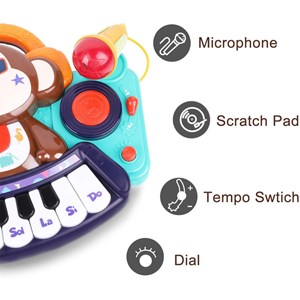 اسباب بازی ارگ میمون هولی تویز مدل 3137 Hola Toys Toddler Piano Keyboard