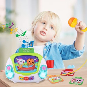 اسباب بازی میکروفون موزیکال ضبط صدا هولی تویز مدل 3138 Hola Toys Karaoke Jukebox with Microphone for Kids