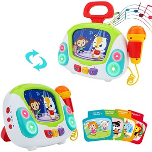 اسباب بازی میکروفون موزیکال ضبط صدا هولی تویز مدل 3138 Hola Toys Karaoke Jukebox with Microphone for Kids