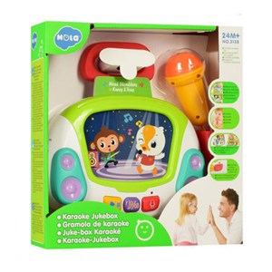 اسباب بازی میکروفون موزیکال ضبط صدا هولی تویز مدل 3138 Hola Toys Karaoke Jukebox with Microphone for Kids