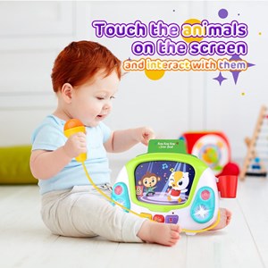 اسباب بازی میکروفون موزیکال ضبط صدا هولی تویز مدل 3138 Hola Toys Karaoke Jukebox with Microphone for Kids