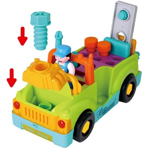 اسباب بازی ماشین ابزار موزیکال و چراغدار هولی تویز مدل 6109 Hola Toys Little Mechanic Tool Truck with Light and Music
