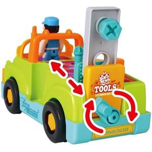 اسباب بازی ماشین ابزار موزیکال و چراغدار هولی تویز مدل 6109 Hola Toys Little Mechanic Tool Truck with Light and Music