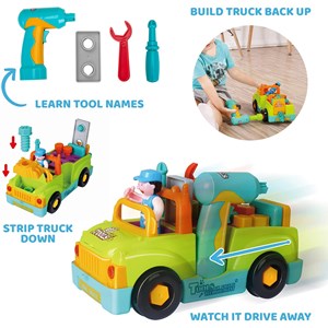 اسباب بازی ماشین ابزار موزیکال و چراغدار هولی تویز مدل 6109 Hola Toys Little Mechanic Tool Truck with Light and Music