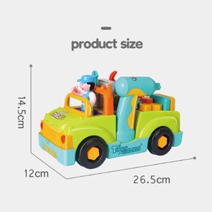 اسباب بازی ماشین ابزار موزیکال و چراغدار هولی تویز مدل 6109 Hola Toys Little Mechanic Tool Truck with Light and Music