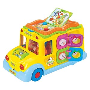 اسباب بازی موزیکال اتوبوس مدرسه هولی تویز مدل 796 Hola Toys Children Electric Bus Music Car