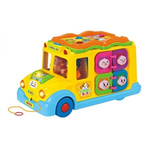 اسباب بازی موزیکال اتوبوس مدرسه هولی تویز مدل 796 Hola Toys Children Electric Bus Music Car