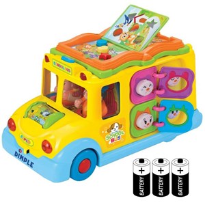 اسباب بازی موزیکال اتوبوس مدرسه هولی تویز مدل 796 Hola Toys Children Electric Bus Music Car