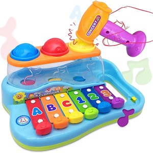 اسباب بازی موزیکال بلز و چکش هولي تويز مدل 856 Hola Toys Enlightening & Intellectual Xylophone