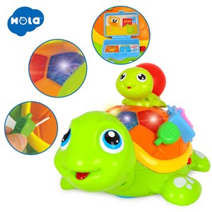 اسباب بازی موزیکال لاکپشت مادر و فرزند هولی تویز مدل 868 Hola Toys Parent-Child Tortoise Interactive Toy