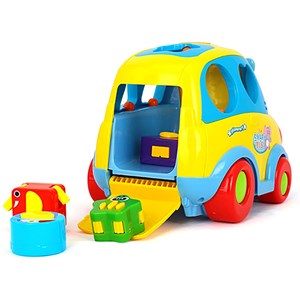 اسباب بازی موزیکال ماشین فیلی هولی تویز مدل 896 Hola Toys Learning Educational Toys Cartoon Car Funny Kid Bus Game Matching Game