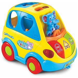 اسباب بازی موزیکال ماشین فیلی هولی تویز مدل 896 Hola Toys Learning Educational Toys Cartoon Car Funny Kid Bus Game Matching Game