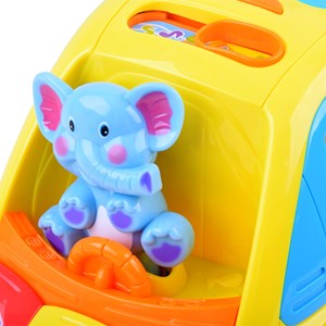 اسباب بازی موزیکال ماشین فیلی هولی تویز مدل 896 Hola Toys Learning Educational Toys Cartoon Car Funny Kid Bus Game Matching Game