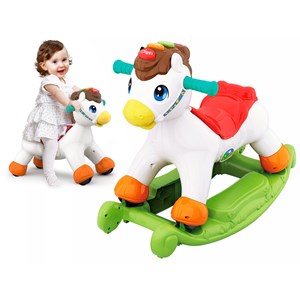 اسباب بازی موزیکال دو کاره اسب الاکلنگی هولی تویز مدل Hola Toys Rocking Horse Children's Music 987