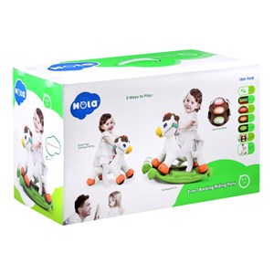 اسباب بازی موزیکال دو کاره اسب الاکلنگی هولی تویز مدل Hola Toys Rocking Horse Children's Music 987