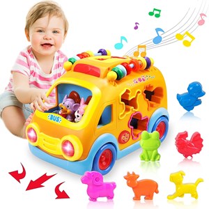 اسباب بازی موزیکال اتوبوس شادی هولی تویز مدل 988 Hola Toys Activity Shape Sorting Bus