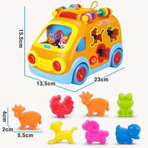 اسباب بازی موزیکال اتوبوس شادی هولی تویز مدل 988 Hola Toys Activity Shape Sorting Bus