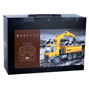  ماشین کنترلی شارژی کامیون حرفه ای هوینا مدل HUINA 1575 RC 1:14 Timber Grab Truck Dumpe_اسباب بازی