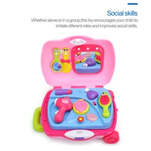 اسباب بازی موزیکال ست آرایشی چمدانی قابل حمل هولی تویز مدل 3109 Hola Toys Princess Suitcase