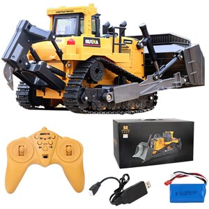 ماشین کنترلی شارژی بولدوزر حرفه ای هوینا مدل Huina Bulldozer 1569 1:16_اسباب بازی
